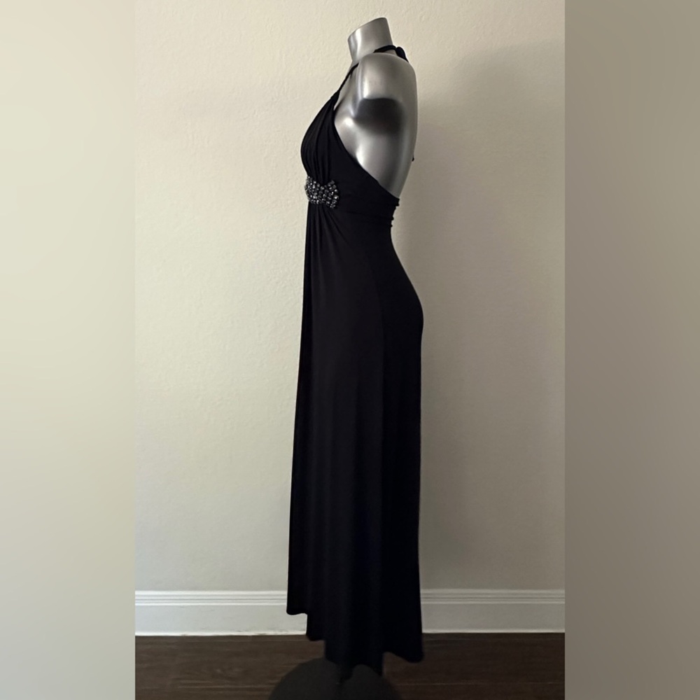 Sky Rhinestone Blk Maxi - Picture 4 of 9